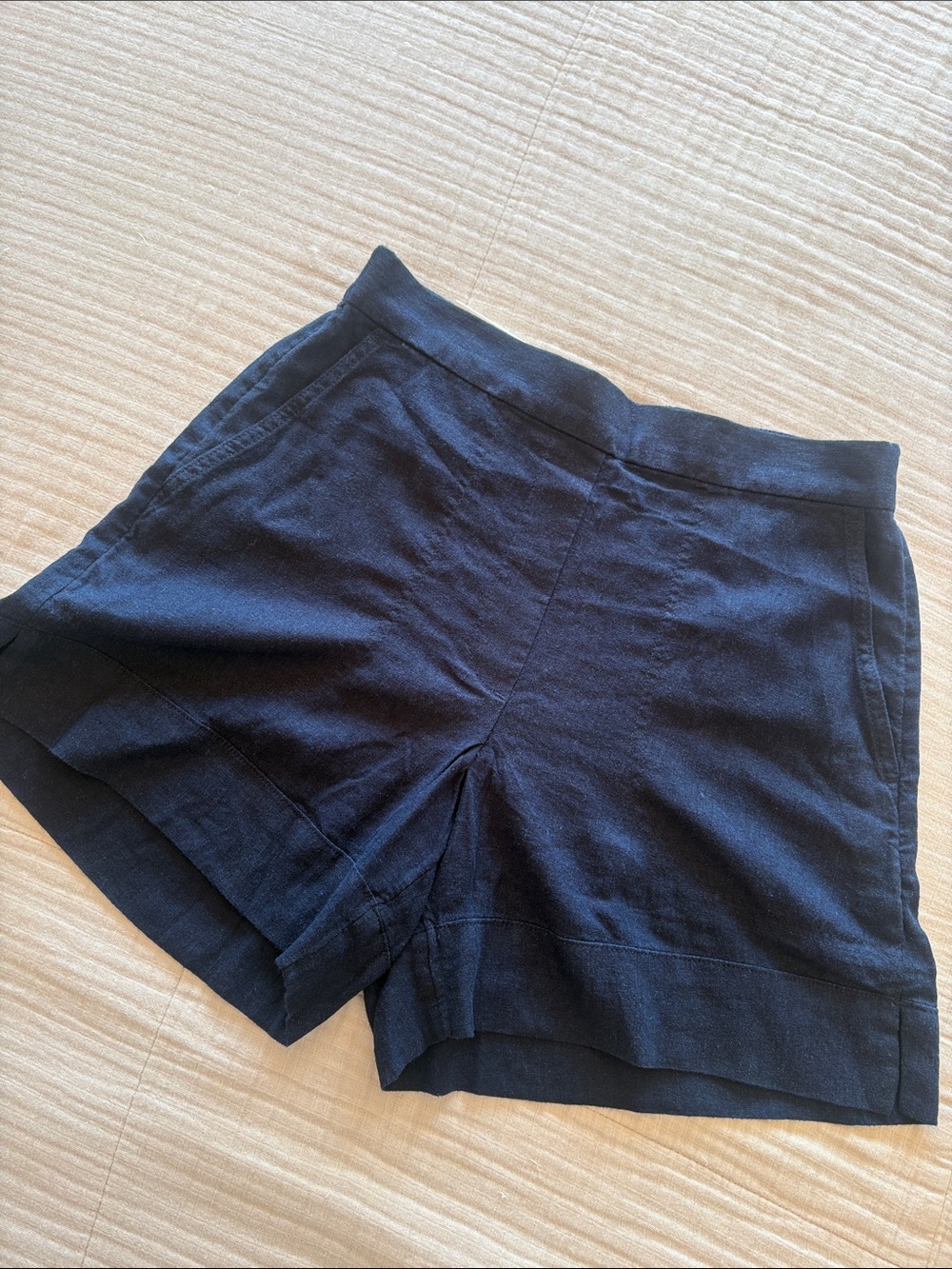 Banana Republic Anyday High-Rise Women’s Navy Casual linen blend Shorts NWT